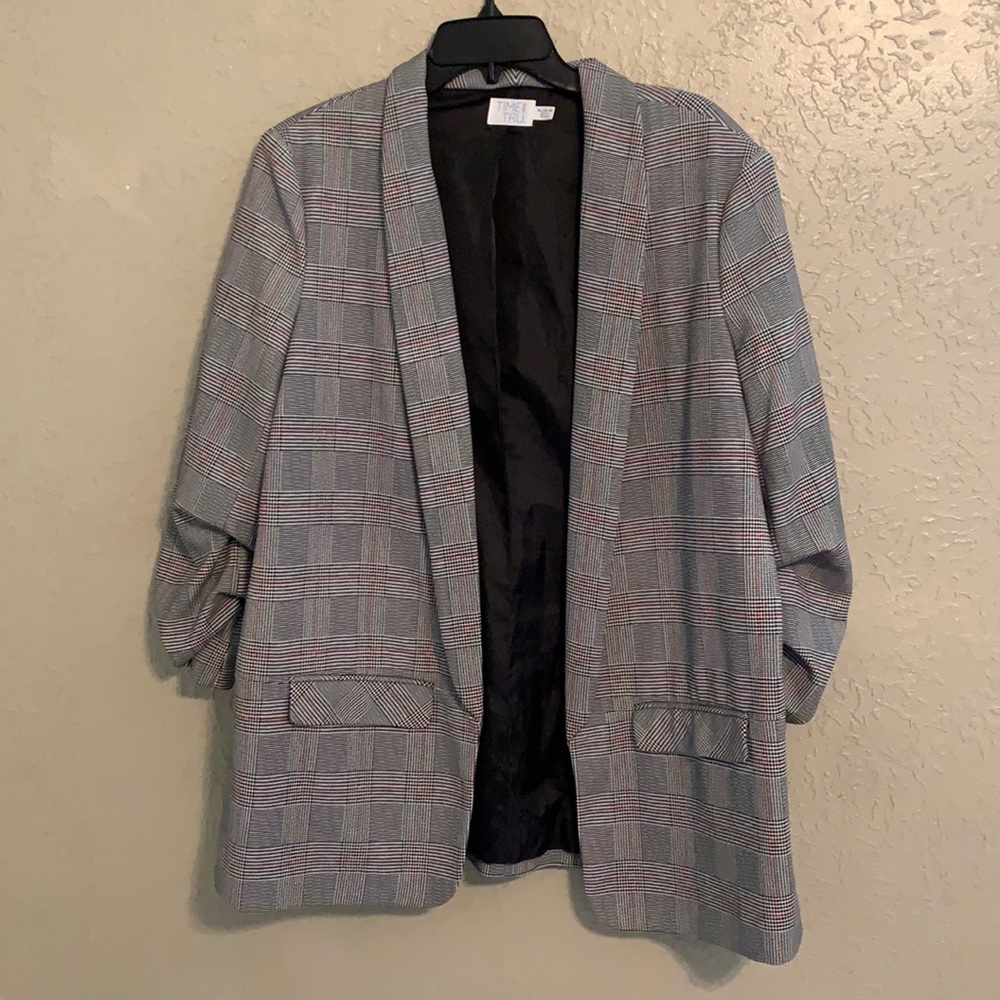 Time and Tru plaid blazer